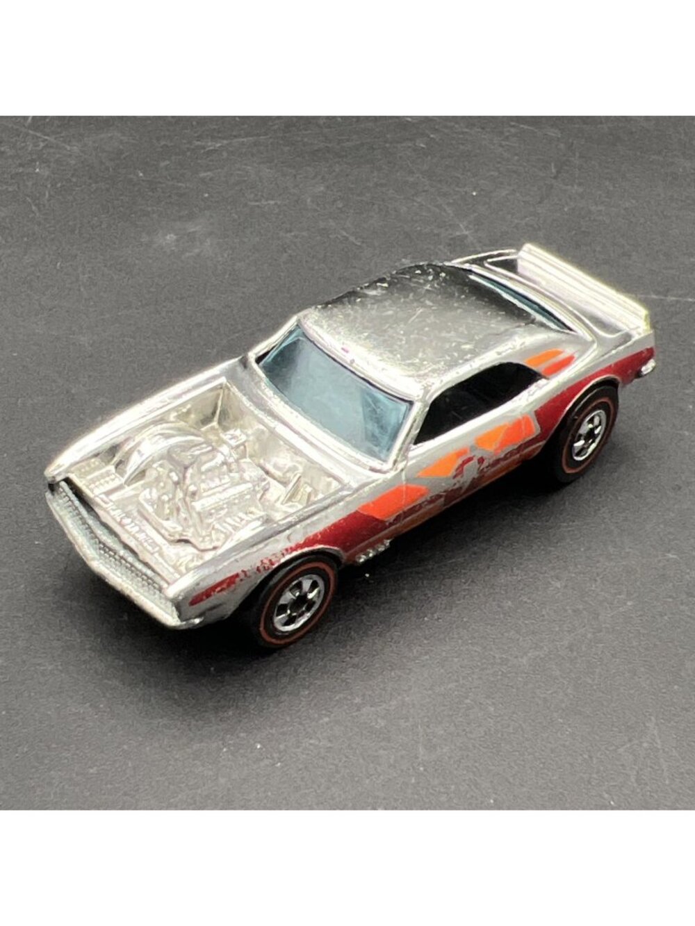 Hot Wheels Original Redline Chrome/Red Heavy Chevy  Super Chromes 67 Camaro